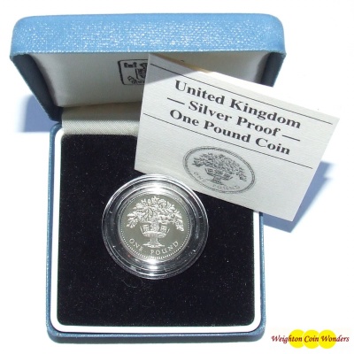 1987 Silver Proof £1 - Click Image to Close